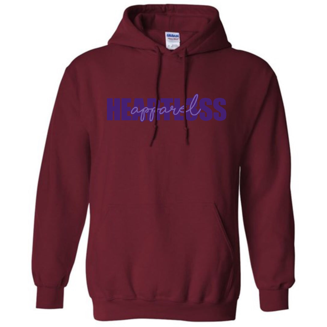 Reflective Heartl3ss Hoodie in Garnet