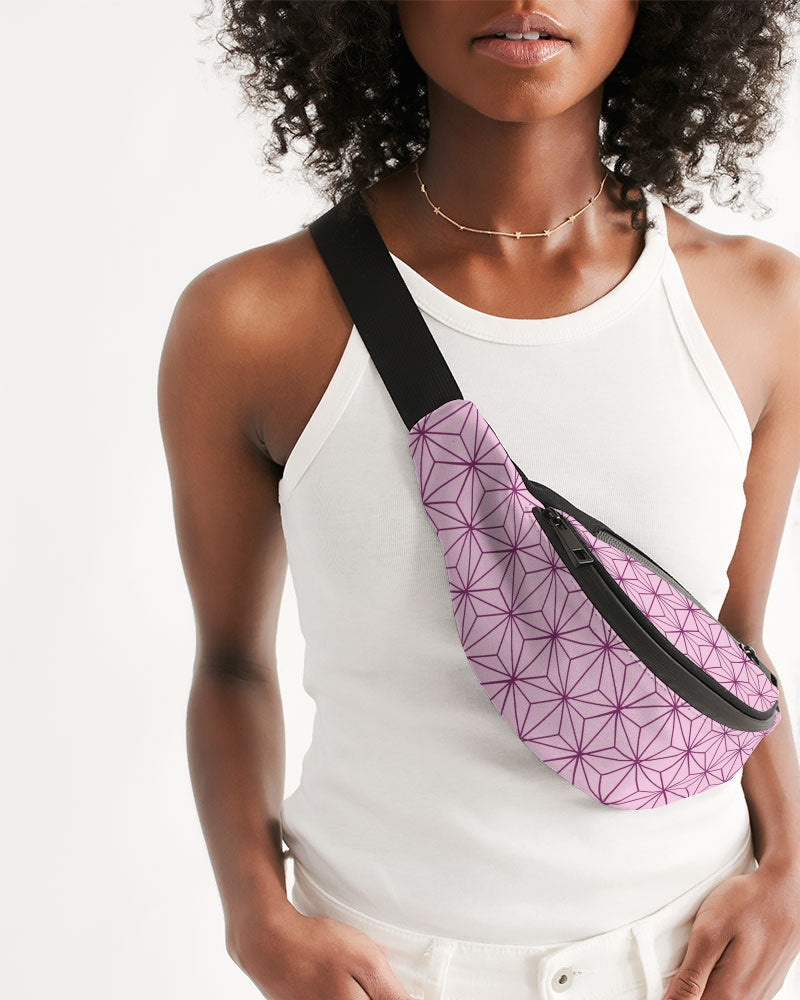 Pink Anime Inspired Pattern Crossbody Sling Bag