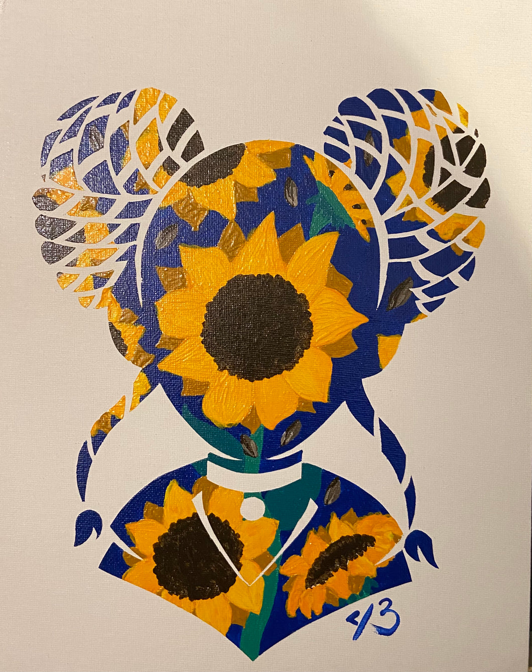 “Sunny” Flower & Seed Fill Painting