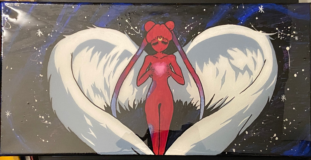 Anime Inspired Angel Resin Canvas Painting : Pt 1